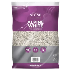 Stylish Stone Premium Alpine White Chippings - Midi Pack - 9kg -Gardening Series Store 12808258 1944902947347578