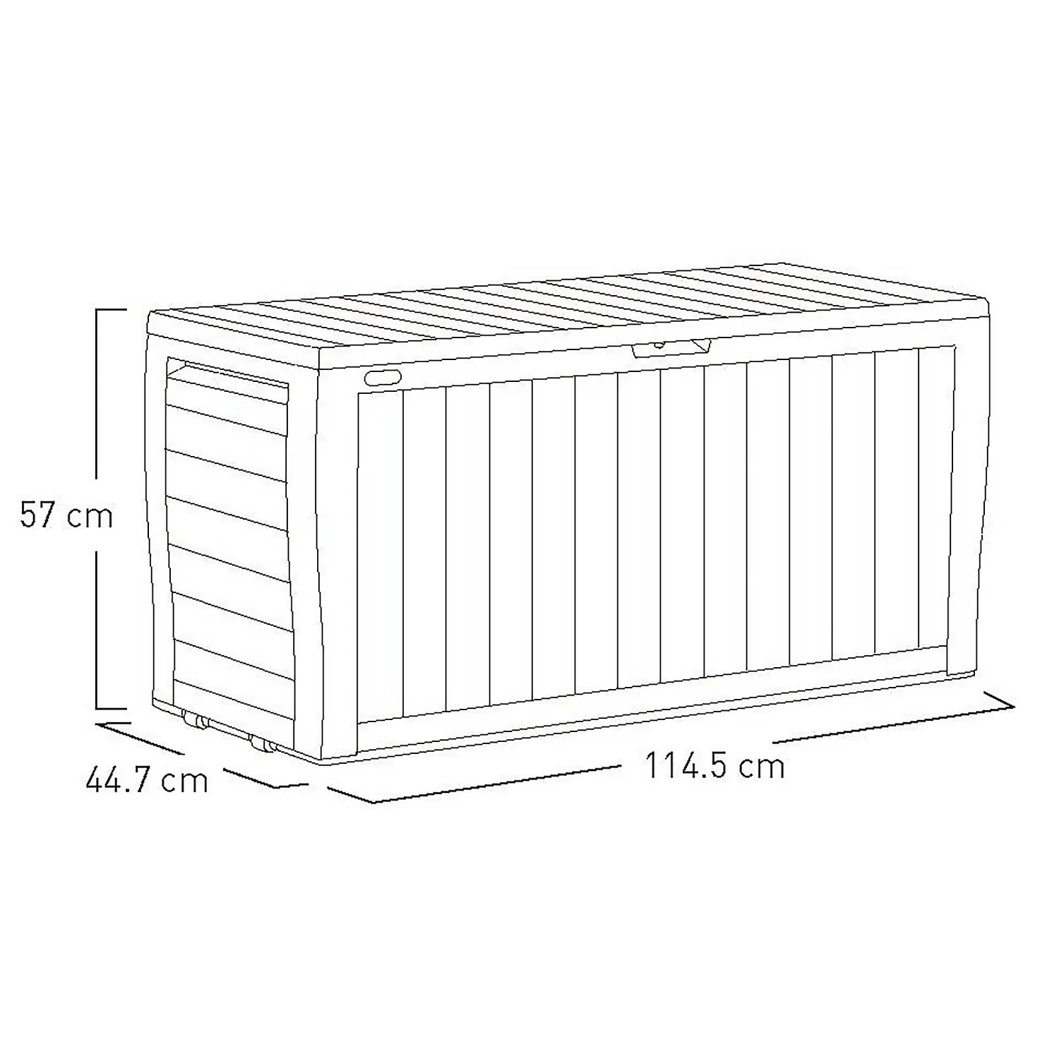 Keter Marvel Plus Outdoor Garden Storage Box 270L - Brown 12 Keter Marvel Plus Outdoor Garden Storage Box 270L - Brown - Image 10