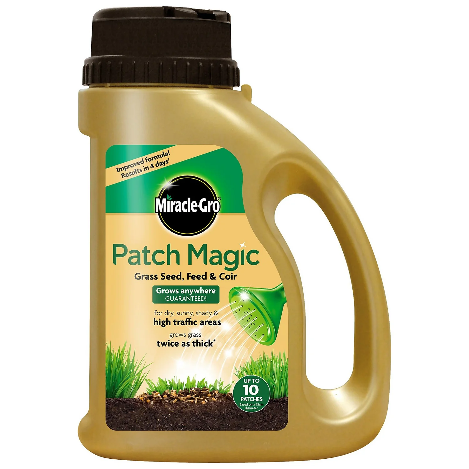Miracle-Gro Patch Magic Grass Seed, Feed & Coir - 10 Patch Jug 3 Miracle-Gro Patch Magic Grass Seed, Feed & Coir - 10 Patch Jug