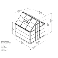 Palram 6 X 6ft Canopia Harmony Greenhouse - Green 17 Palram 6 X 6ft Canopia Harmony Greenhouse - Green -Gardening Series Store 12810723 4254832985934641