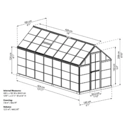 Palram 6 X 14ft Canopia Harmony Greenhouse - Silver -Gardening Series Store 12810860 1944833197760477