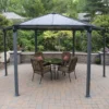 Palram - Canopia Monaco Hexagonal Garden Gazebo Grey -Gardening Series Store 12810973 1864924172689461