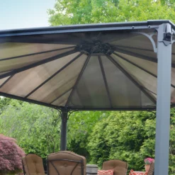 Palram - Canopia Monaco Hexagonal Garden Gazebo Grey -Gardening Series Store 12810973 6544924172961429