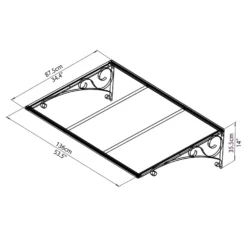 Palram - Canopia Canopy Venus 1350 Clear -Gardening Series Store 12810976 6284833201142140