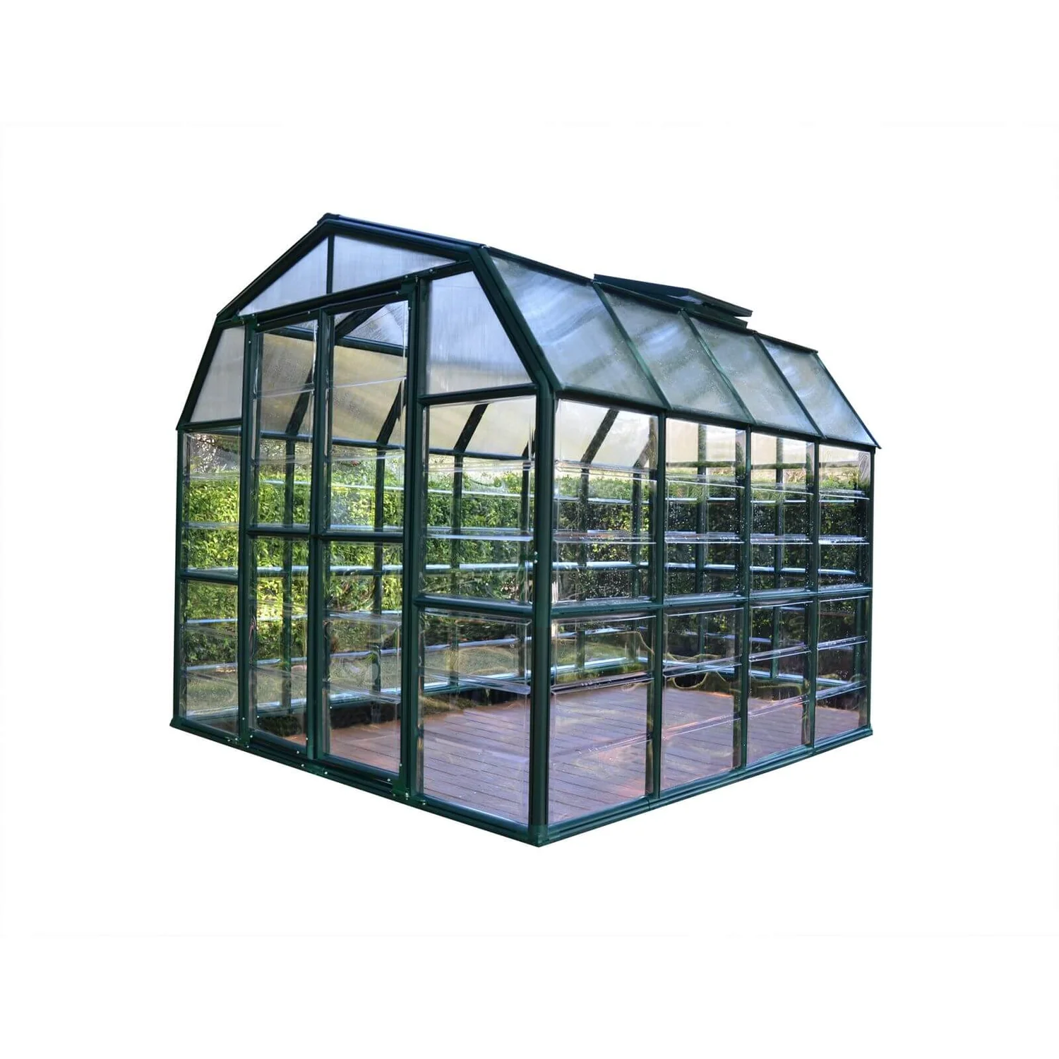 Palram 8 X 8ft Canopia Grand Gardener Greenhouse - Green 4 Palram 8 X 8ft Canopia Grand Gardener Greenhouse - Green - Image 2