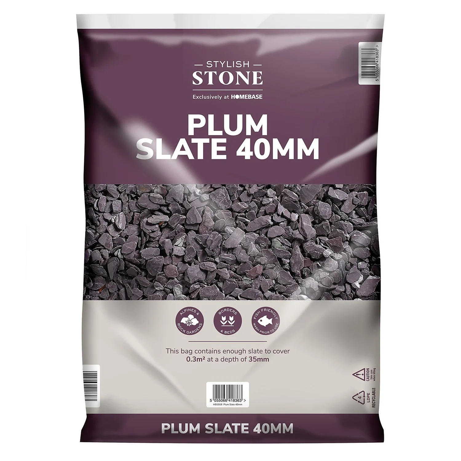Stylish Stone Plum Slate 40mm - Large Pack - 19kg 5 Stylish Stone Plum Slate 40mm - Large Pack - 19kg - Image 3