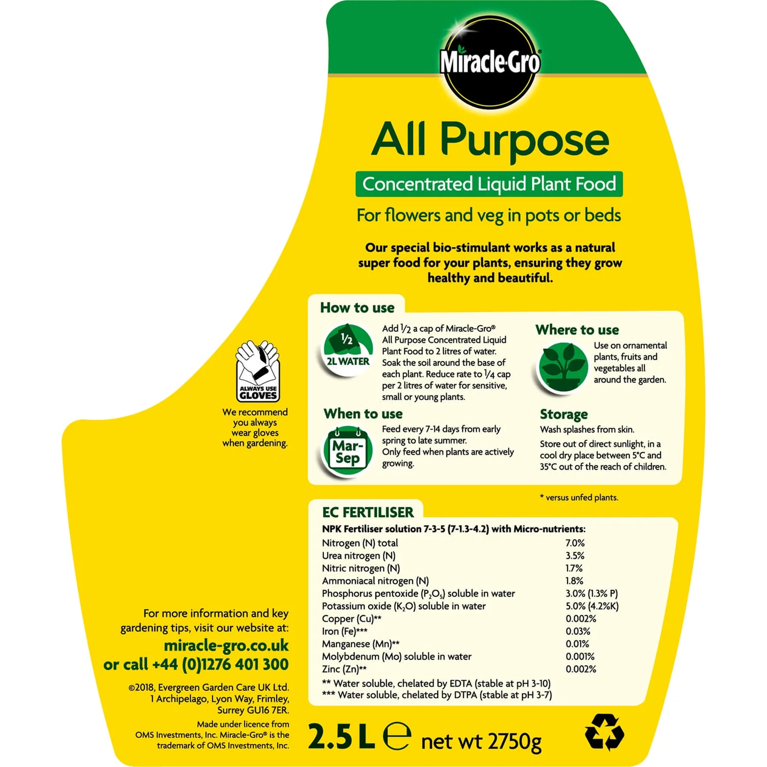 Miracle-Gro All Purpose Concentrated Liquid Plant Food - 2.5L 6 Miracle-Gro All Purpose Concentrated Liquid Plant Food - 2.5L - Image 4
