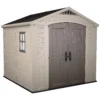 Keter Factor 8 X 8ft Outdoor Garden Apex Storage Shed - Beige/Brown -Gardening Series Store 12817716 1334895621487957