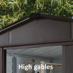 Yardmaster 10x12ft Woodgrain Metal Shed -Gardening Series Store 12817735 9485040005929065