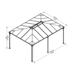 Palram - Canopia Martinique 5000 Garden Gazebo Grey Bronze 13 Palram - Canopia Martinique 5000 Garden Gazebo Grey Bronze -Gardening Series Store 12821926 9144924165003794