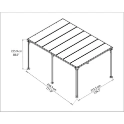 Palram - Canopia Milano 4300 Garden Gazebo Grey Bronze -Gardening Series Store 12821928 9554833173520981
