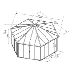Palram - Canopia Garda Garden Conservatory Grey Bronze -Gardening Series Store 12821929 6454833172872189