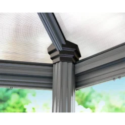 Palram - Canopia Roma Hexagonal Garden Gazebo Grey -Gardening Series Store 12821930 1024833174980112