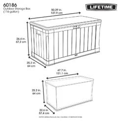 Lifetime Outdoor Plastic Garden Storage Box - 439 Litres -Gardening Series Store 12826335 1974856525567256