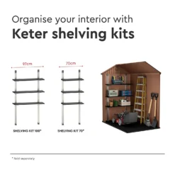 Keter Darwin 6 X 4ft Outdoor Garden Apex Storage Shed - Brown -Gardening Series Store 12833043 5775036178043584