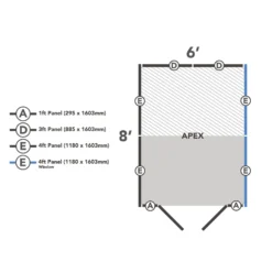 Forest 8 X 6ft Overlap Pressure Treated Apex Shed - Double Door 4 Windows -Gardening Series Store 12833293 2144833197599302