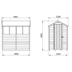 Forest 6 X 4ft Overlap Pressure Treated Apex Shed- 4 Window- Incl. Installation 16 Forest 6 X 4ft Overlap Pressure Treated Apex Shed- 4 Window- Incl. Installation -Gardening Series Store 12833309 1154833204841254