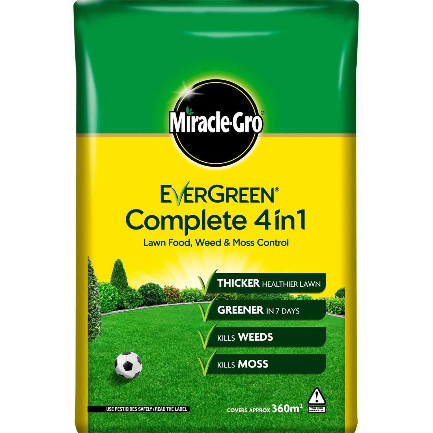 Miracle-Gro EverGreen Complete 4-in-1 Lawn Food, Weed & Moss Killer - 360m2 3 Miracle-Gro EverGreen Complete 4-in-1 Lawn Food, Weed & Moss Killer - 360m2