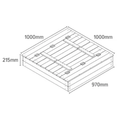 None Sand Pit With Seating And Cover -Gardening Series Store 12841983 2144833226019544