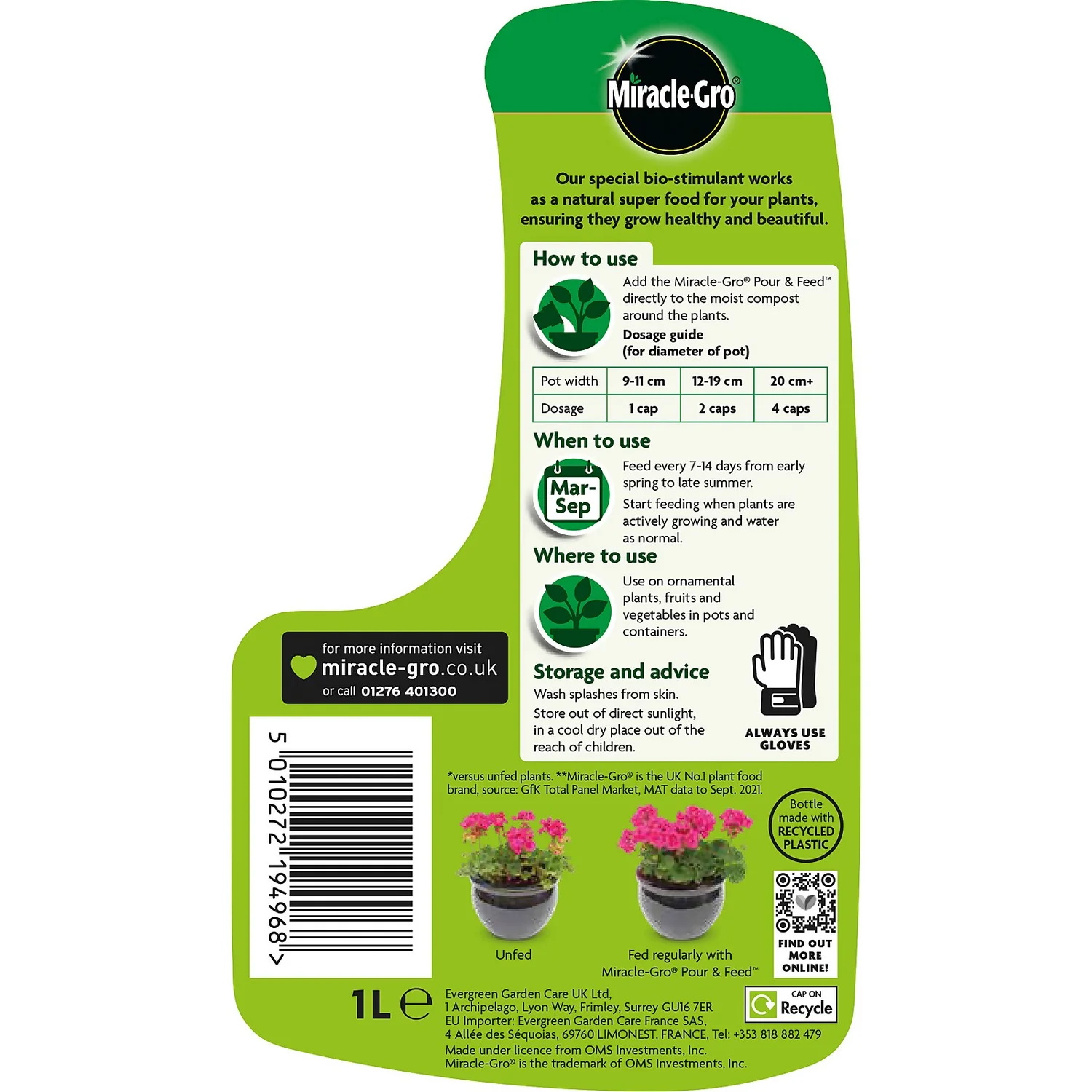 Miracle-Gro Pour & Feed Ready To Use Plant Food - 1L 6 Miracle-Gro Pour & Feed Ready To Use Plant Food - 1L - Image 4