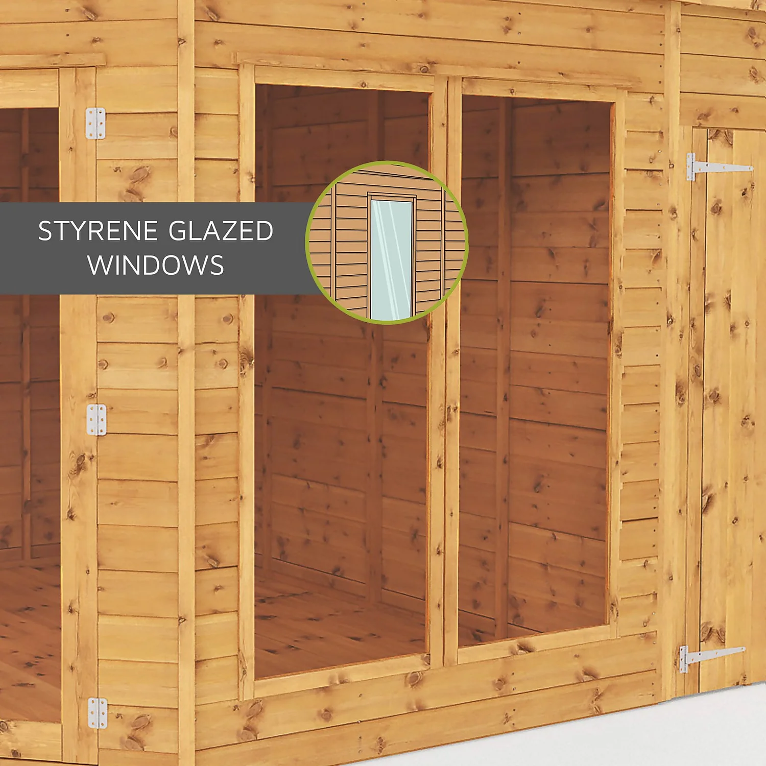 Country Living Flintham 7 X 5ft Traditional Summerhouse Painted + Installation - Aurora Green 6 Country Living Flintham 7 X 5ft Traditional Summerhouse Painted + Installation - Aurora Green - Image 4