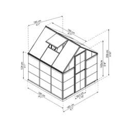Palram Canopia Hybrid 6 X 6ft Silver Greenhouse -Gardening Series Store 12877510 1164853166026454