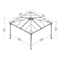 Palram - Canopia Palermo 3000 Garden Gazebo -Gardening Series Store 12883602 1284857059123592
