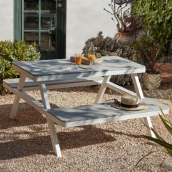 Picnic Bench - White & Grey -Gardening Series Store 12885210 1454853415433776