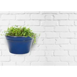 Chiswick Blue Glazed Wall Pot - 29cm -Gardening Series Store 12885698 9214843613983665
