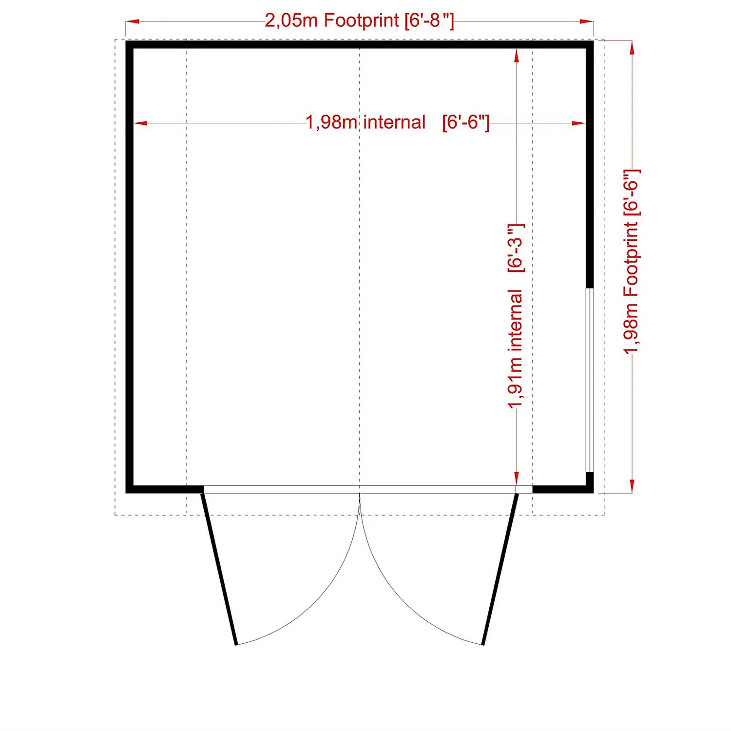 Shire Barn Style Shed - 7 X 7ft 9 Shire Barn Style Shed - 7 X 7ft - Image 8