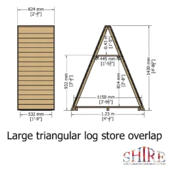 Shire Large Triangular Log Store 13 Shire Large Triangular Log Store -Gardening Series Store 12887195 9954851584676747