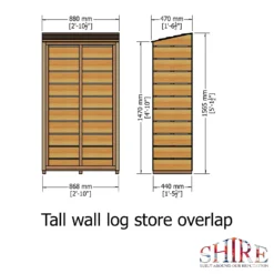 Shire Tall Wall Log Store - 3x1.5ft 16 Shire Tall Wall Log Store - 3x1.5ft -Gardening Series Store 12887202 2044851593436426