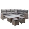 Mortimer Grey Rattan Garden Corner Sofa Set -Gardening Series Store 12887790 1864843688727621