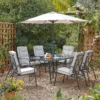 Rowly 6 Seater Garden Dining Set With Parasol 2 Rowly 6 Seater Garden Dining Set With Parasol -Gardening Series Store 12887808 8875027610824553