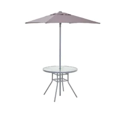 Andorra 4 Seater Garden Dining Set With Parasol -Gardening Series Store 12887989 1114843691022435