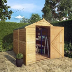 Mercia 8x6ft Overlap Apex Wooden Shed With Installation -Gardening Series Store 12888100 2125033256111162