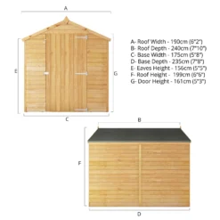Mercia 8x6ft Overlap Apex Wooden Shed With Installation -Gardening Series Store 12888100 3495033256652176