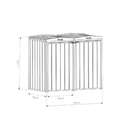 Mercia Double Bin Store (Installed) -Gardening Series Store 12888122 7774843293132279