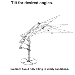 3m Overhanging Parasol - Dark Grey 13 3m Overhanging Parasol - Dark Grey -Gardening Series Store 12888567 1714966185588741