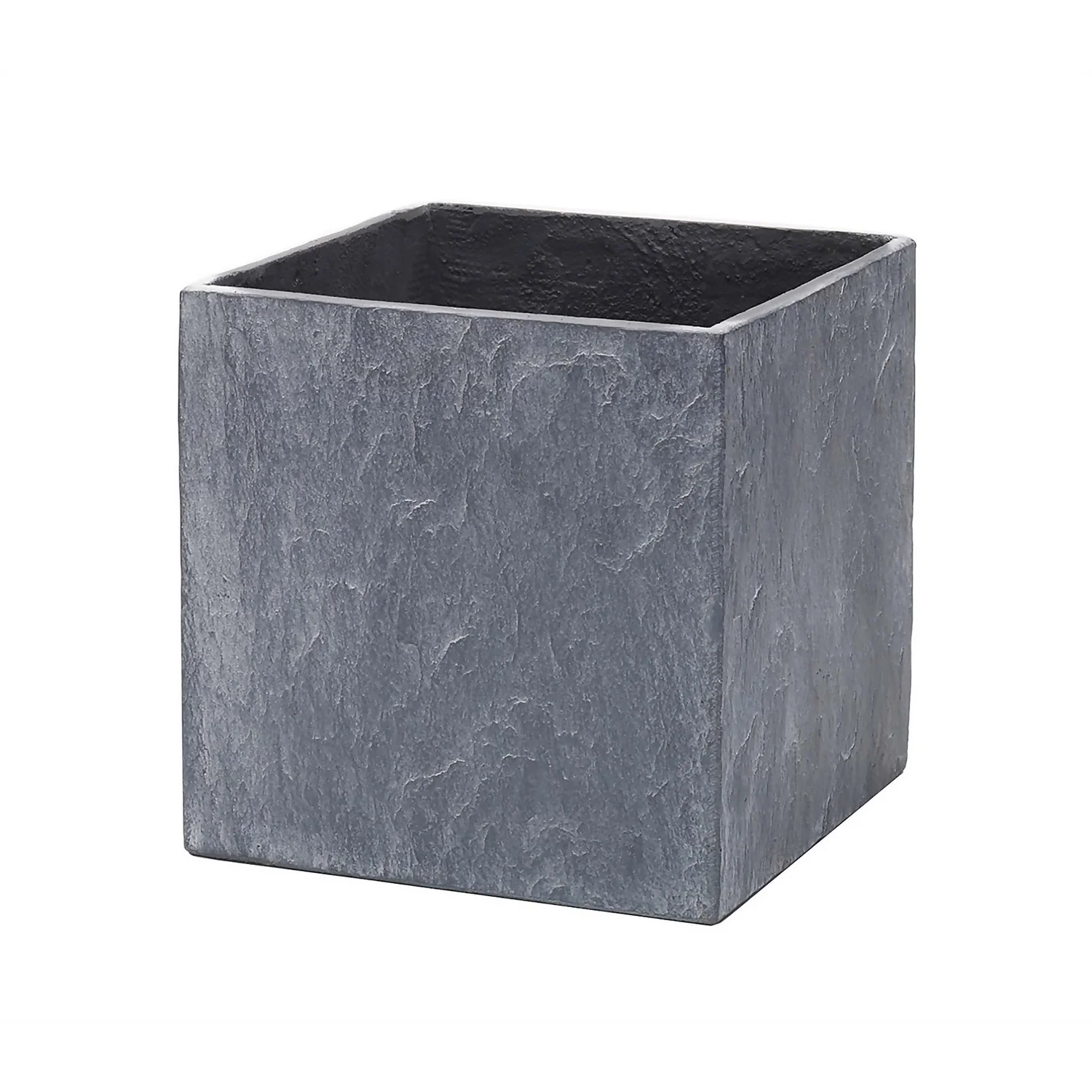 Slate Cube Pot - 21cm 3 Slate Cube Pot - 21cm