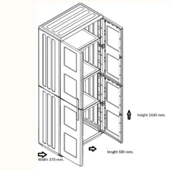 Shire Large Storage Cupboard Shelves -Gardening Series Store 13082824 1234862456458449