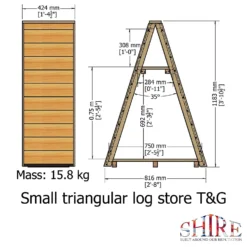Shire Small Triangular Log Store Tongue And Groove 13 Shire Small Triangular Log Store Tongue And Groove -Gardening Series Store 13082825 2104862456565036