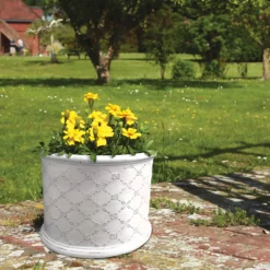 Mayfair Antique White Cylinder Plant Pot - 23cm 5 Mayfair Antique White Cylinder Plant Pot - 23cm -Gardening Series Store 13176818 1334943628045012