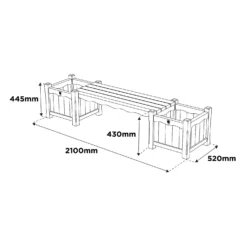 Anchor Fast FSC RHS Bench With Planters -Gardening Series Store 13452041 1284927582205019