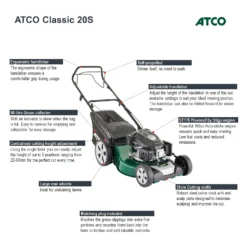 Atco 166cc Classic 20S Petrol Lawn Mower- 51cm 13 Atco 166cc Classic 20S Petrol Lawn Mower- 51cm -Gardening Series Store 13483564 4434932703871040