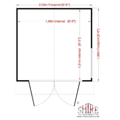 Shire 7 X 7ft Buckingham Double Door Summerhouse - Including Installation -Gardening Series Store 13505327 1724931992068738