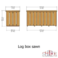 Shire Sawn Timber Garden Storage Log Box 4x2 -Gardening Series Store 13505350 1334931992798254