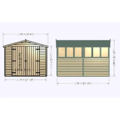 Shire 10x8ft Overlap Garden Shed - Including Installation -Gardening Series Store 13508660 3154926475748712