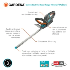 GARDENA ComfortCut Cordless 18V 50 Hedge Trimmer -Gardening Series Store 13524828 1365049587635227