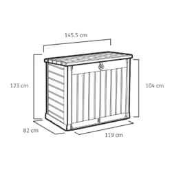 Keter Store It Out Ace Outdoor Garden Storage Shed 1200L - Grey / Graphite -Gardening Series Store 13531577 1964925770704849